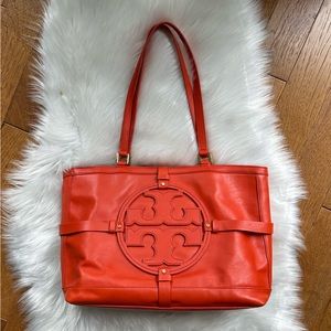 Tory Burch 🧡 Orange Tote Bag EUC